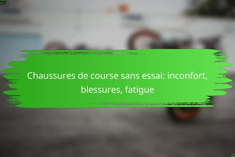 Chaussures de course sans essai: inconfort, blessures, fatigue