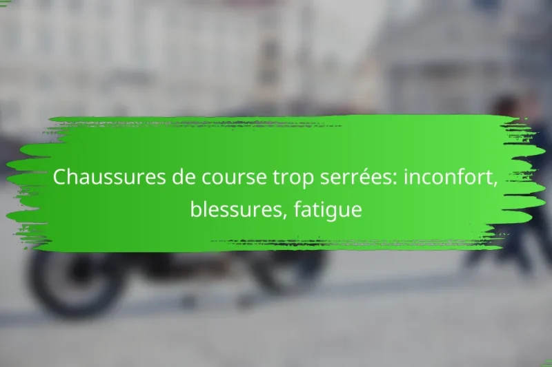 Chaussures de course trop serrées: inconfort, blessures, fatigue